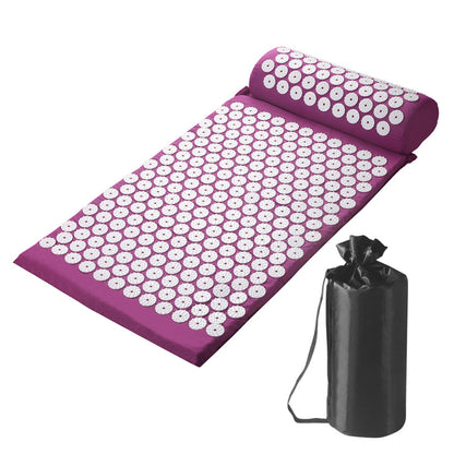 Premium Wellness Massage Mat & Pillow Set – High-Density Spike Yoga Mat for Body Relaxation & Muscle Tension Release