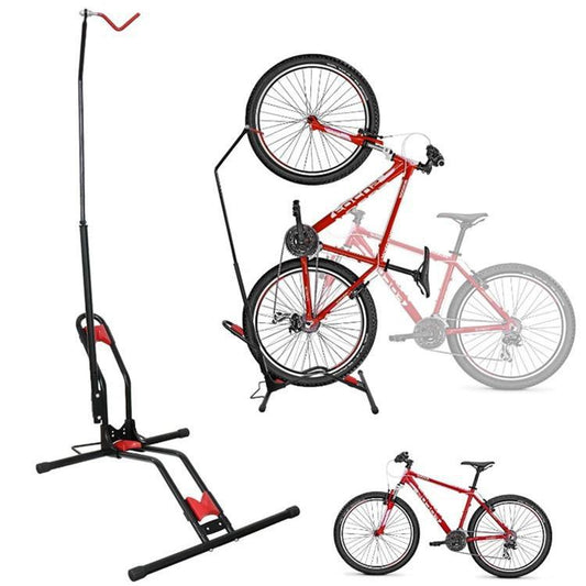 Freestanding Vertical Bike Stand – 2-in-1 Upright & Horizontal Bicycle Floor Storage Rack
