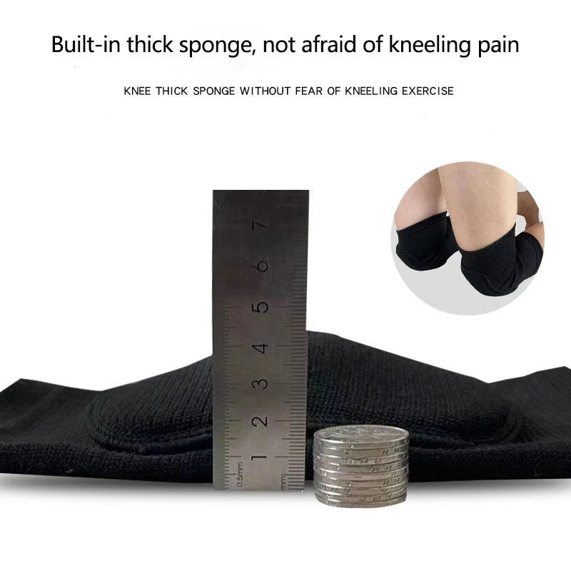 Protective Padded Knee Pads for Kids and Adults | Soft Sponge Knee Brace for Dance Volleyball Skating and Gymnastics | 2-Pack