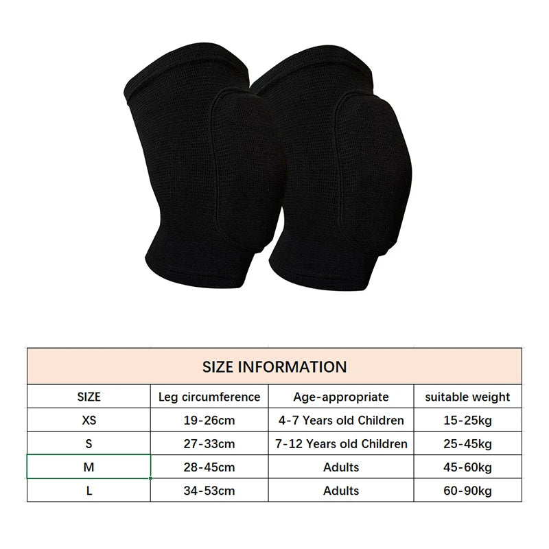 Protective Padded Knee Pads for Kids and Adults | Soft Sponge Knee Brace for Dance Volleyball Skating and Gymnastics | 2-Pack