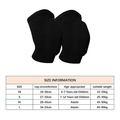 Protective Padded Knee Pads for Kids and Adults | Soft Sponge Knee Brace for Dance Volleyball Skating and Gymnastics | 2-Pack