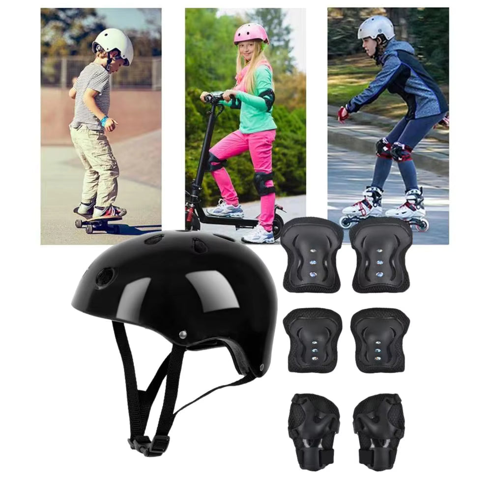 7-Piece Kids Protective Gear Set | Helmet, Knee, Elbow & Wrist Pads for Bike, Skate & Scooter
