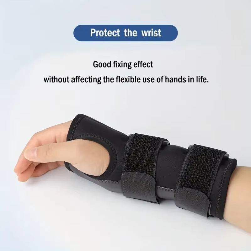 Dual-Splint Wrist Support Sleeve – Heavy-Duty Arm Compression & Hand Stabilizer for Active Wear