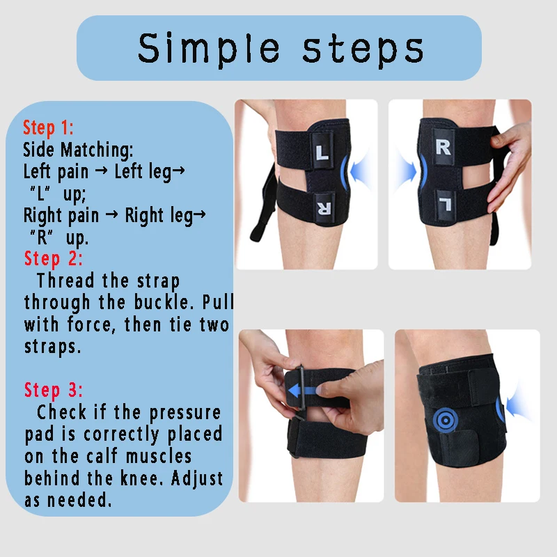 T2P Sciatica & Lower Back Pain Relief Knee Brace | Targeted Acupressure Support