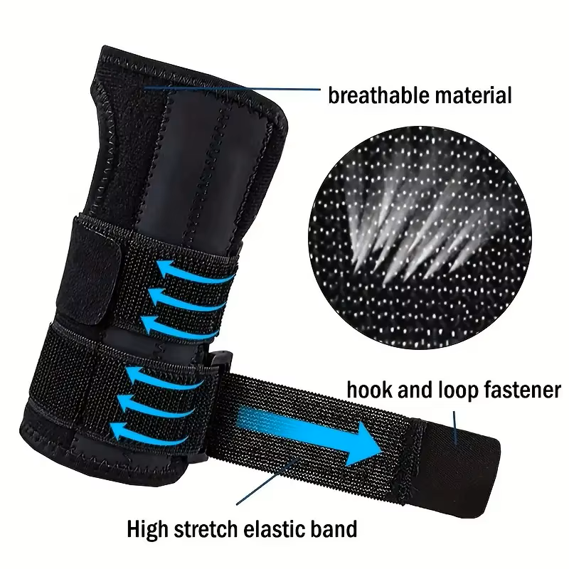 Dual-Splint Wrist Support Sleeve – Heavy-Duty Arm Compression & Hand Stabilizer for Active Wear