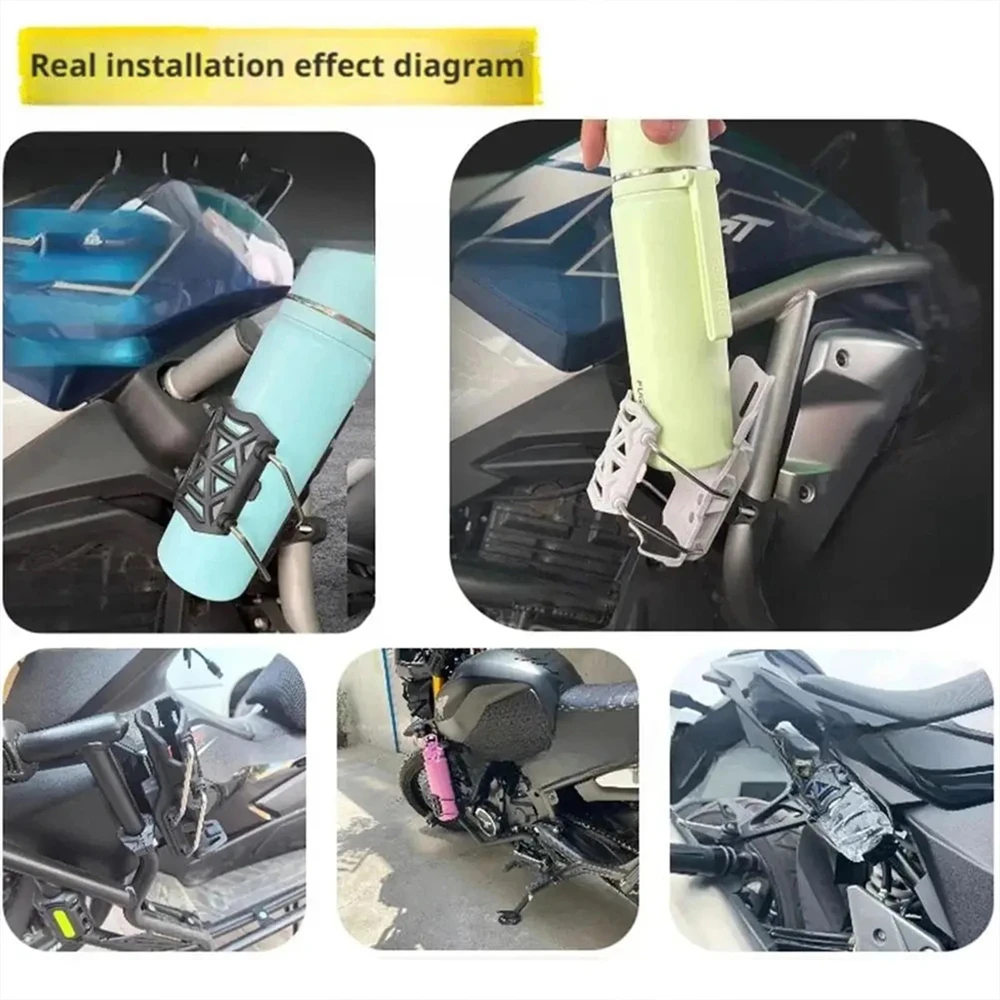 T2P Motorcycle Cup Holder | Auto-Clamp Handlebar Water Bottle Mount for Bicycles Prams and Wheelchairs