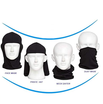 Breathable Black Balaclava Full Face Mask | UV Protection Motorcycle Helmet Liner | Cooling Riding Gear for Singapore Weather