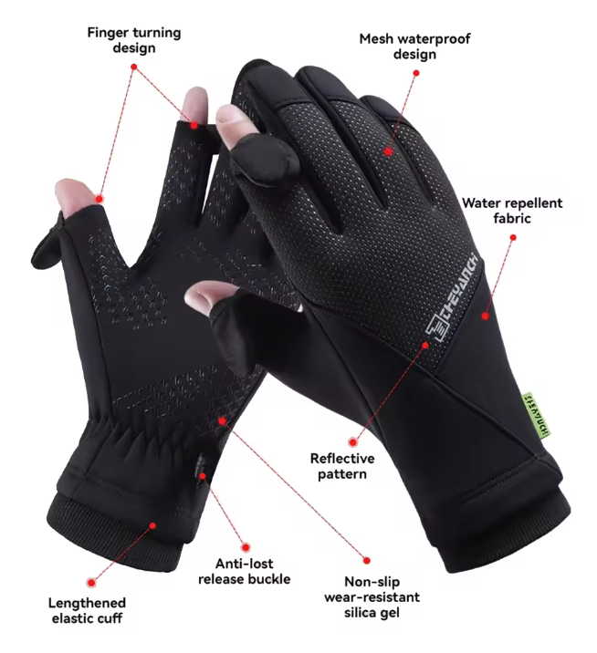 T2P Windproof Cold Weather Gloves | Water-Repellent Anti-Slip Thermal Gear