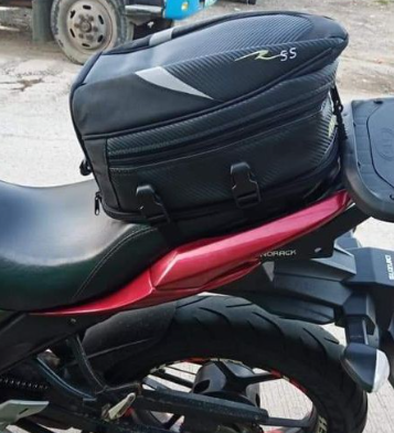 Expandable Adventure Tail Bag – Water-Resistant Pillion Seat Bag with Rain Cover