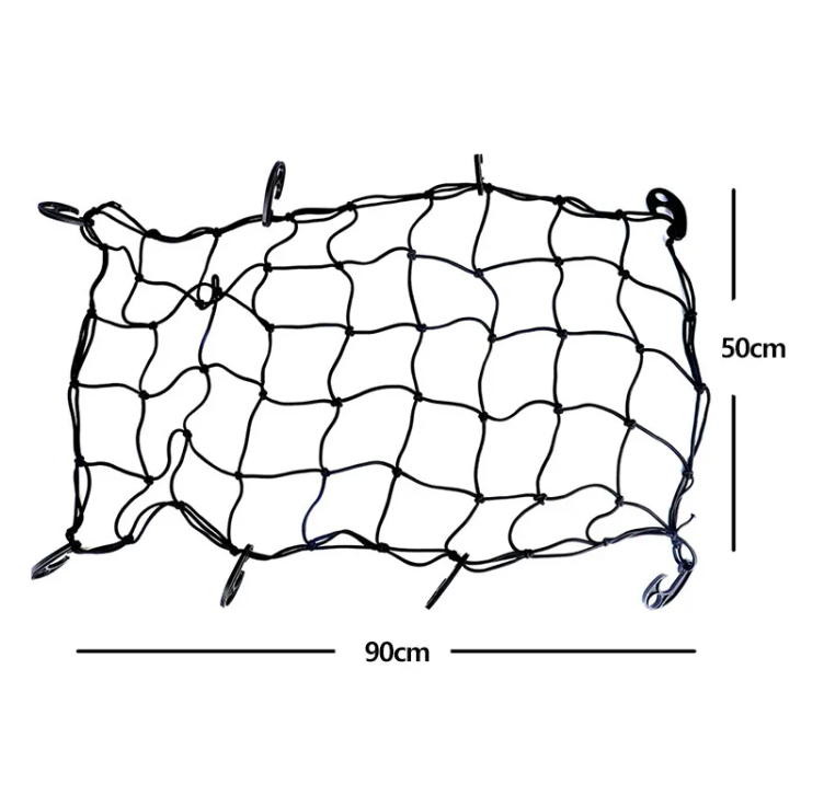 Large Bungee Cargo Net 80x47cm – 8 Adjustable Hooks Premium Latex