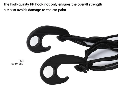 Large Bungee Cargo Net 80x47cm – 8 Adjustable Hooks Premium Latex