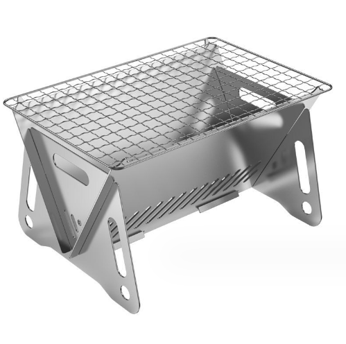 Portable Folding BBQ Grill – Compact Stainless Steel Charcoal Camping Stove