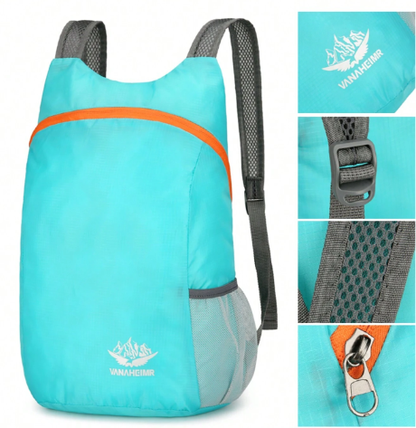20L Ultralight Foldable Backpack – Packable Waterproof Nylon Daypack for Hiking & Travel