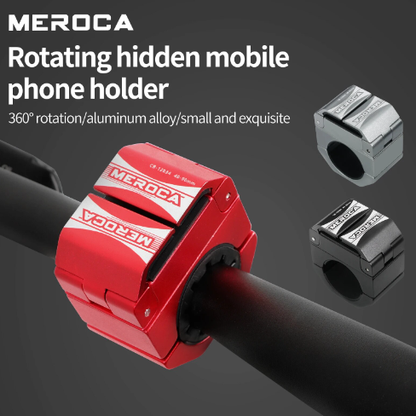 MEROCA Invisible Bicycle Phone Holder | Aluminum Alloy 360 Rotation Handlebar Mount for Bikes and Motorcycles
