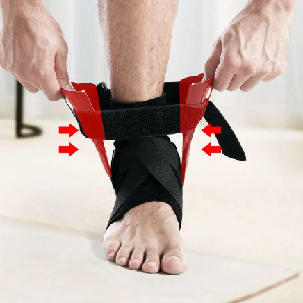 Pro-Hybrid Ankle Stabilizer | Rigid Plate & Spring Steel Support for High-Impact Sports