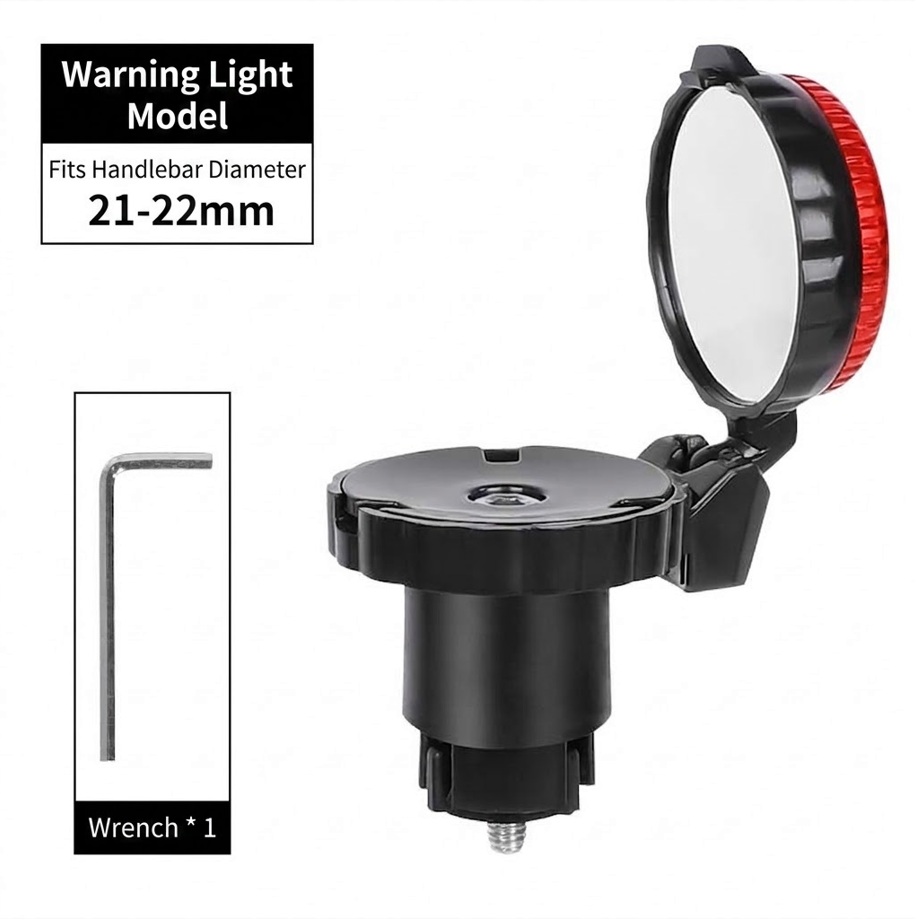 One Pair Bicycle Bar End Rearview Mirror | 360° Adjustable HD Convex Mirror (21-22mm)