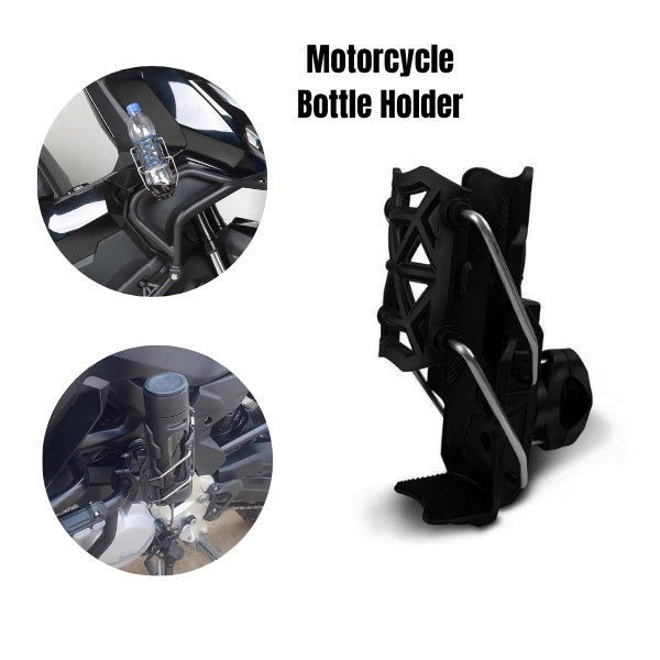 T2P Motorcycle Cup Holder | Auto-Clamp Handlebar Water Bottle Mount for Bicycles Prams and Wheelchairs