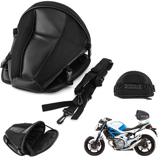 Lightweight Motorcycle Tail Bag – Compact 2L PU Leather Rear Seat Storage
