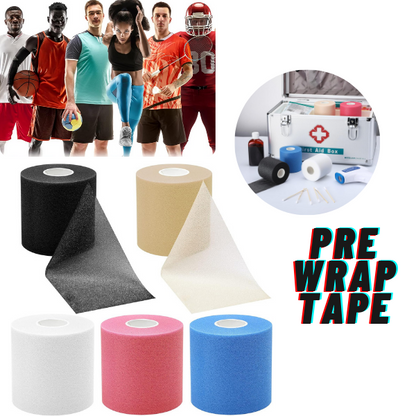T2P Pro-Soft Sports Pre-Wrap Foam Tape (Set of 3 Rolls) – High-Elasticity Underwrap Base Bandage for Sports & Joint Protection