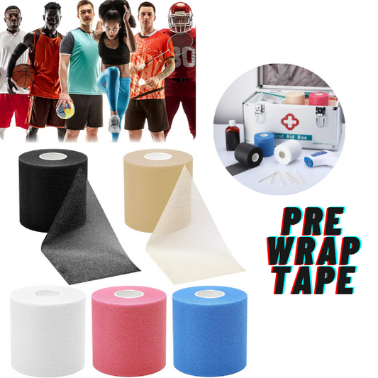 T2P Pro-Soft Sports Pre-Wrap Foam Tape (Set of 3 Rolls) – High-Elasticity Underwrap Base Bandage for Sports & Joint Protection