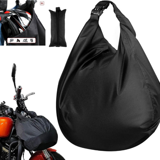 30L Lockable Motorcycle Helmet Bag – Waterproof Oxford Fabric Storage Pouch | 3-Digit Combination Lock & Compact Carry Pouch