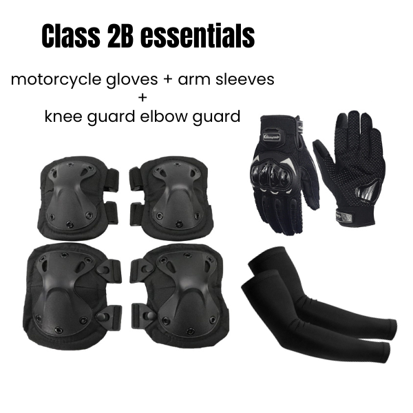 Class 2B Motorcycle Learner Kit – Gloves, Guards & Cooling Sleeves