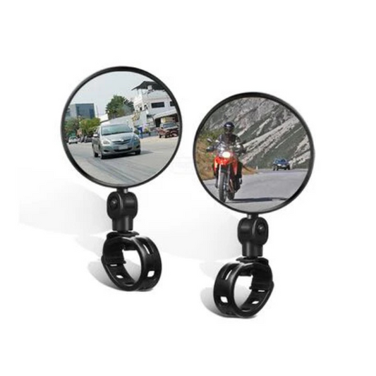 2-Piece Bicycle Rearview Mirrors | 360° Rotation Adjustable PMD & E-Bike Mirrors