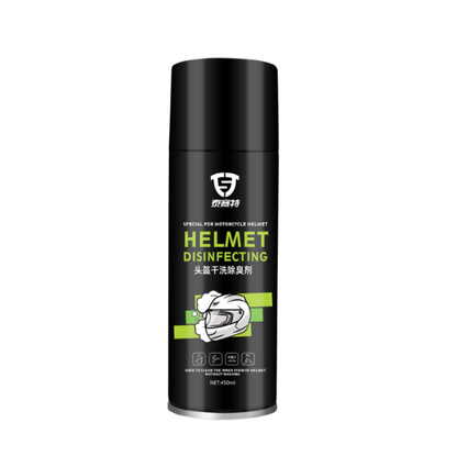 Waterless Foaming Helmet Cleaner (450ml) – Deep Clean & Deodorize Interior Liners, Shells & Visors | Instant Freshness for Riders