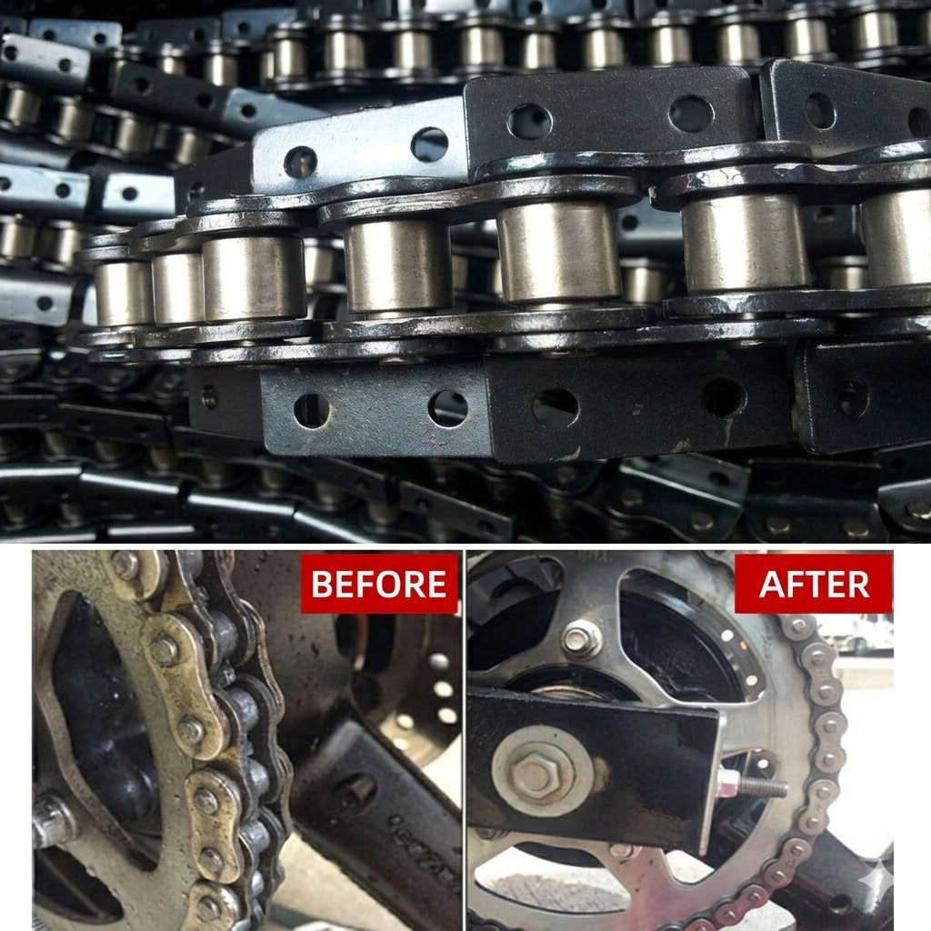 Heavy Duty Motorcycle Chain Cleaner Spray – High-Pressure Drivetrain, Sprocket & O/X/Z-Ring Safe Degreaser (450ml)