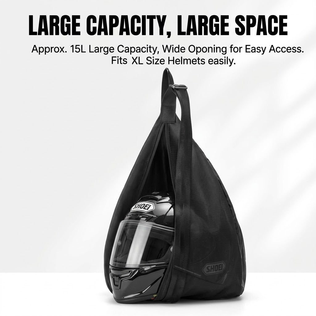 T2P Motorcycle Helmet Sling Bag 15L Large Capacity Reflective Riding Backpack