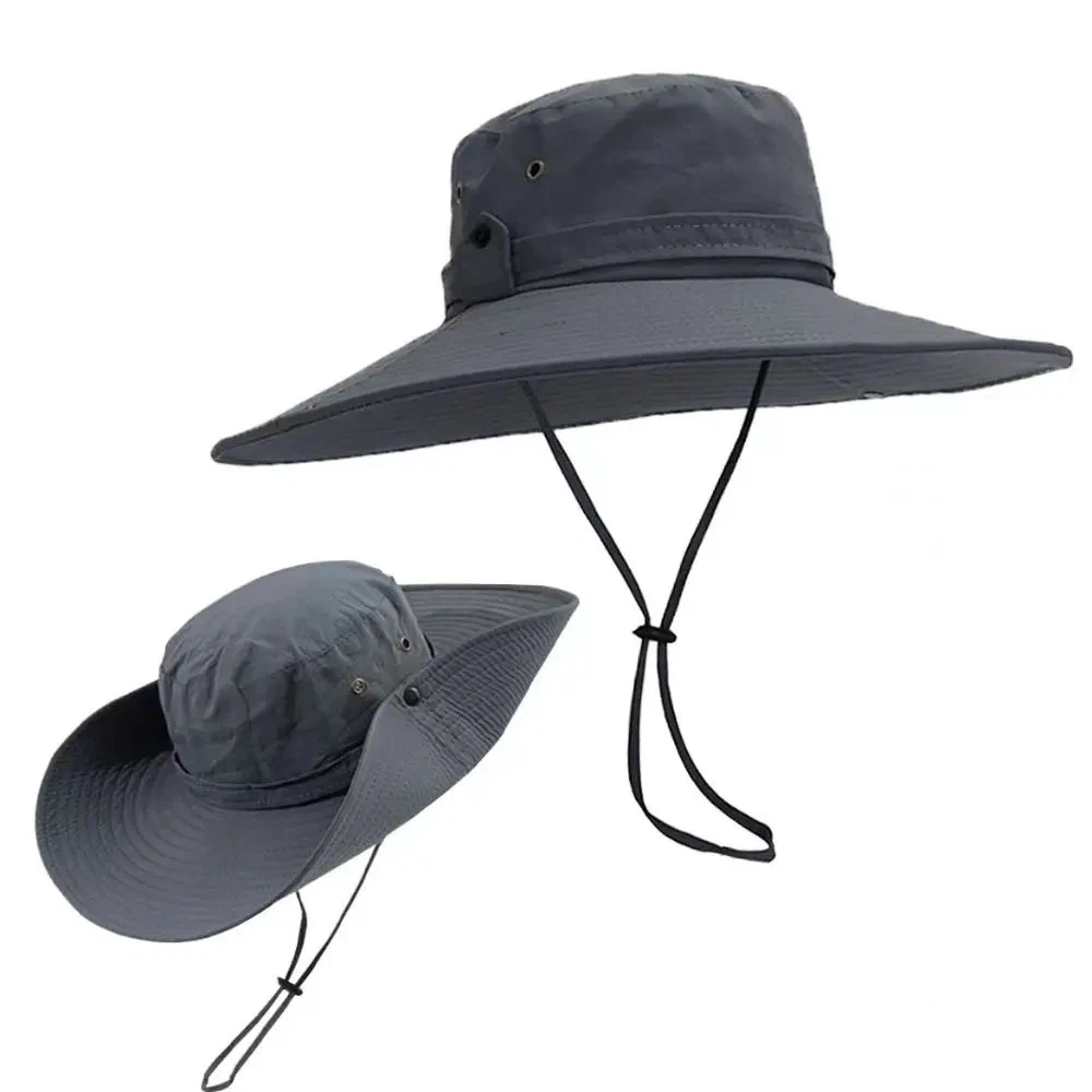 12cm Wide Brim Bucket Hat Sunscreen Holidays Hiking Outdoor Sports Cycling Fishing