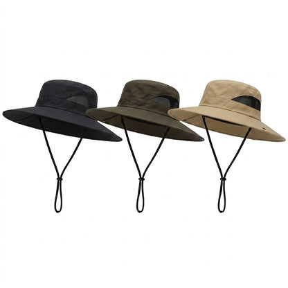 Unisex Wide Brim Sun Hat - Waterproof, Quick-Drying & Breathable Fishing & Hiking Bucket Hat