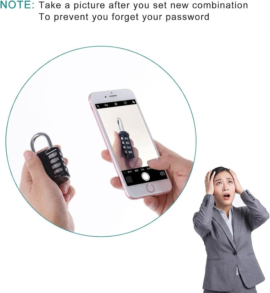 Small Size Portable Lock Luggage Locker Lock Premium Zinc Alloy Combination Padlock