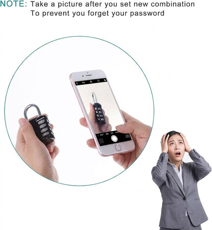 Small Size Portable Lock Luggage Locker Lock Premium Zinc Alloy Combination Padlock
