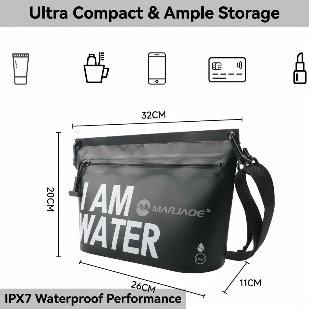 IPX7 Waterproof Sling Bag – Airtight Crossbody Dry Pouch & Waist Bag