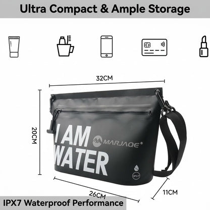 IPX7 Waterproof Sling Bag – Airtight Crossbody Dry Pouch & Waist Bag