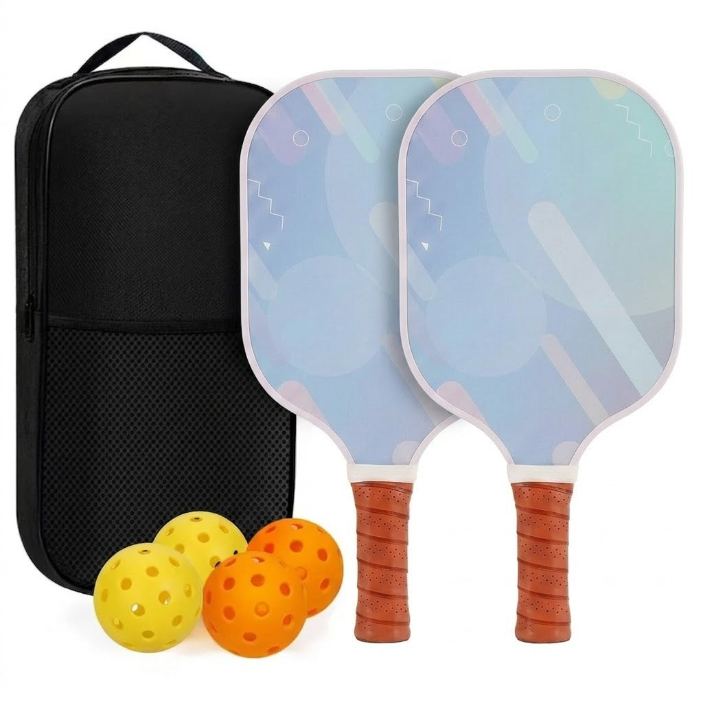 Premium Fiberglass Pickleball Beginner Set – 2x Paddles, 4x Outdoor Balls & Heavy-Duty Carry Bag