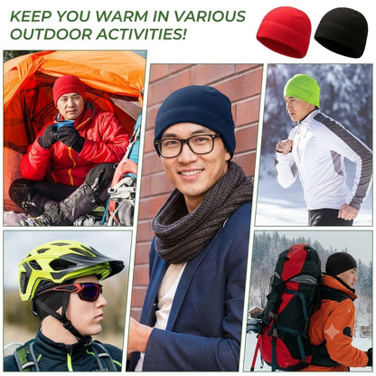 Ultra-Warm Polar Fleece Winter Beanie Hat - Breathable, Soft & Stretchy Cap