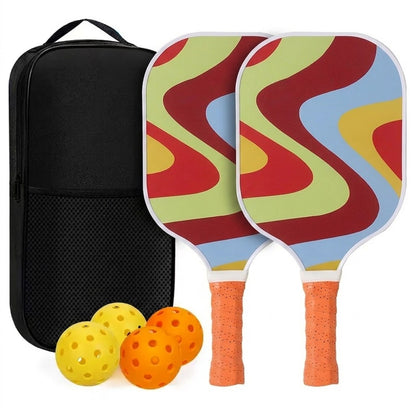 Premium Fiberglass Pickleball Beginner Set – 2x Paddles, 4x Outdoor Balls & Heavy-Duty Carry Bag