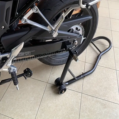 Heavy-Duty Motorcycle Paddock Stand – The "No-Wobble" Wheel Lift
