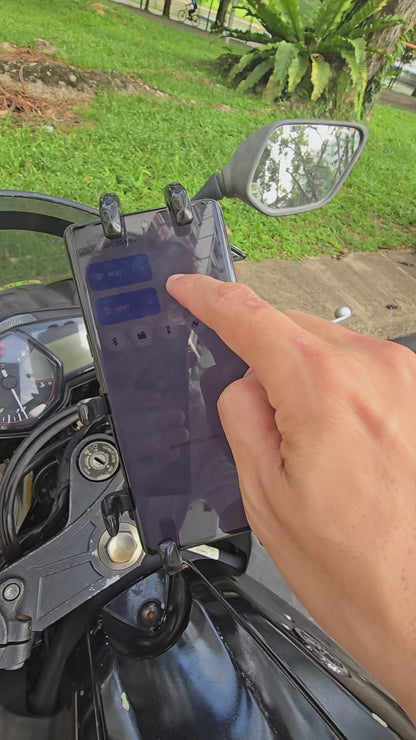 Octopus Grip Anti-Theft Motorcycle Phone Mount – 4-Point Shock Absorbing & Anti-Glare Navigation Holder