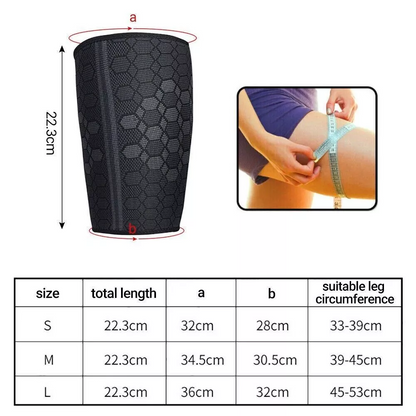 Thigh Compression Support Sleeve - Hamstring & Quad Recovery Wrap for Sports and Injury Prevention