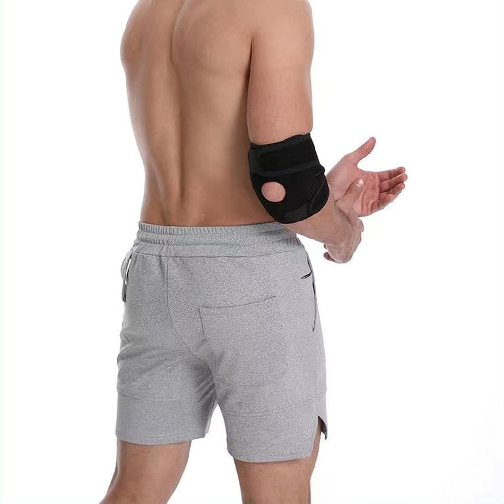 Adjustable Elbow Support Sleeve with Dual Spring Stabilizers – Breathable Compression Arm Wrap for Sports & Active Lifestyle