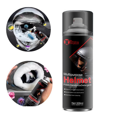 Thinking Elephant 300ml Helmet Cleaner & Disinfecting Foam – Waterless Gear Spray for Helmets, Gloves, Suits & Shoes