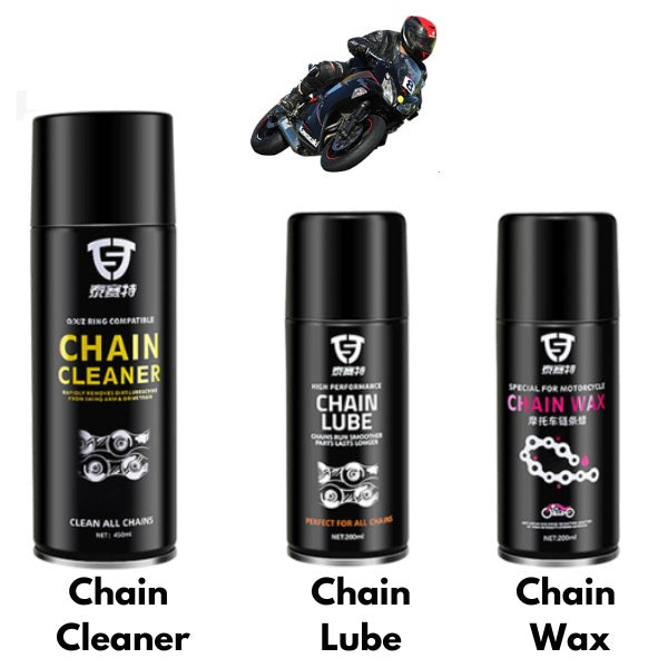 Professional Motorcycle Chain Maintenance Trio – Heavy-Duty Drivetrain Care System