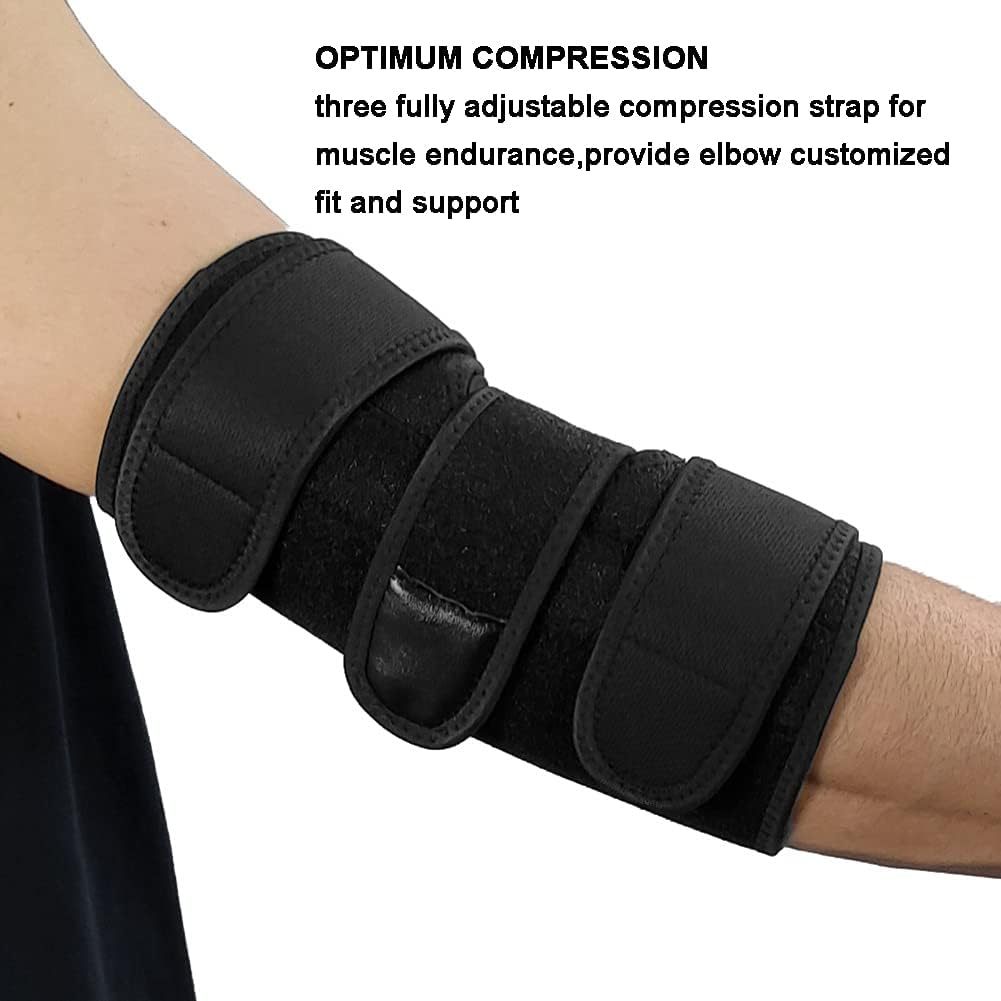 Adjustable Elbow Support Sleeve with Removable Stabilizer – Breathable Compression Arm Wrap for Sports & Gym