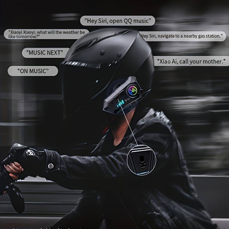 Y10-2X Motorcycle Bluetooth 5.3 Headset – IPX6 Waterproof Intercom with 40mm Graphene Speakers & 32H Battery