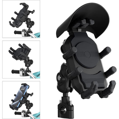 Octopus Grip Anti-Theft Motorcycle Phone Mount – 4-Point Shock Absorbing & Anti-Glare Navigation Holder