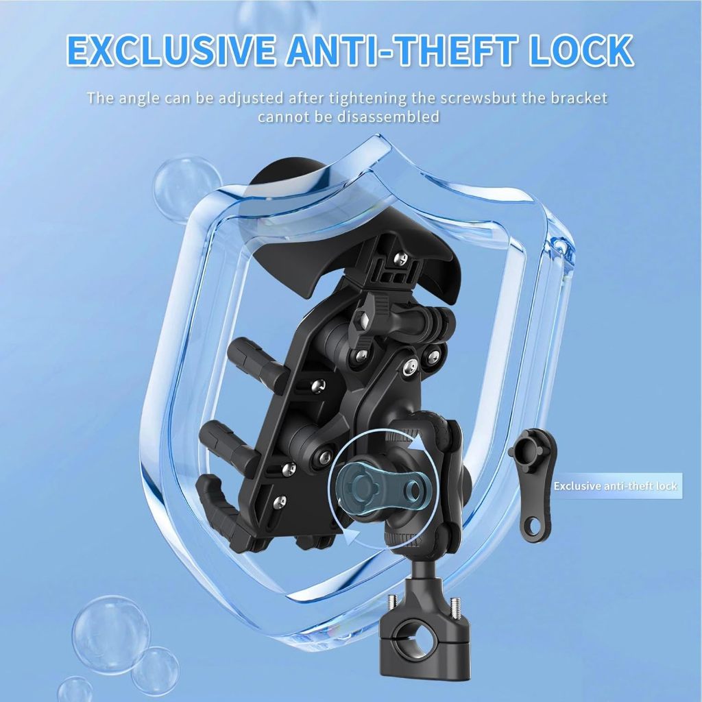 Octopus Grip Anti-Theft Motorcycle Phone Mount – 4-Point Shock Absorbing & Anti-Glare Navigation Holder