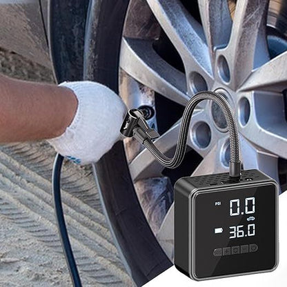 Portable Electric Air Pump  – Cordless Tire Inflator for Car, Motorcycle & Bike | 2000mAh Power Bank & LED